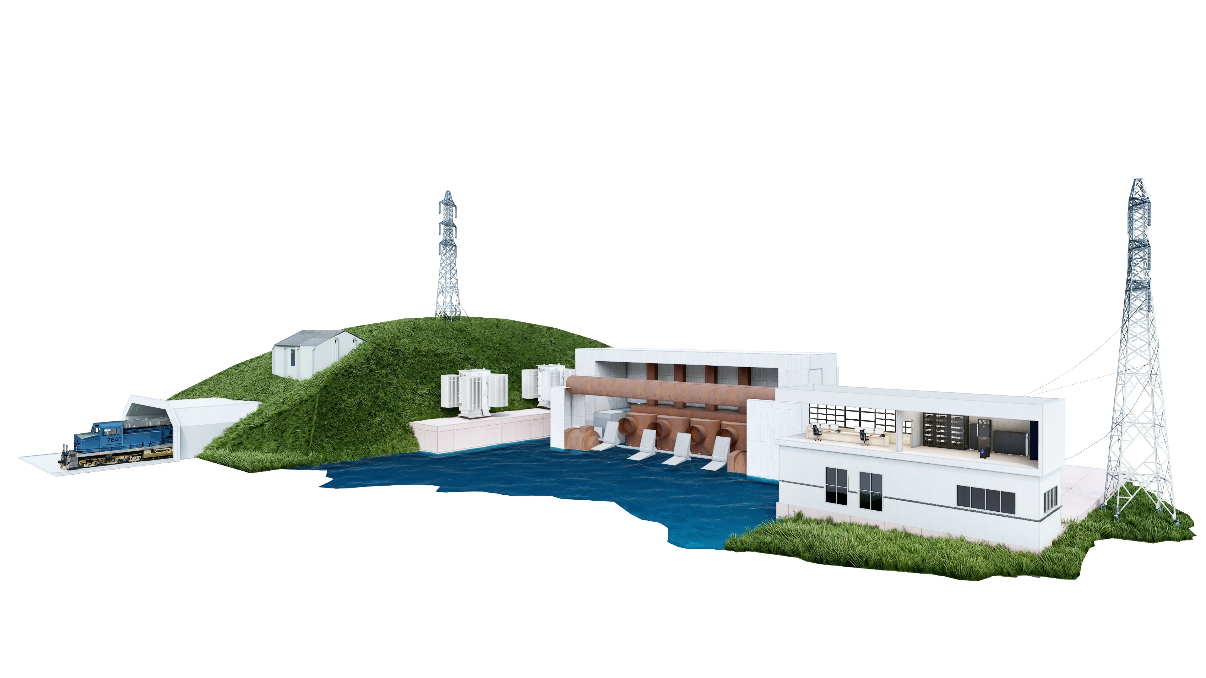 tunnel und kraftwerk rendering