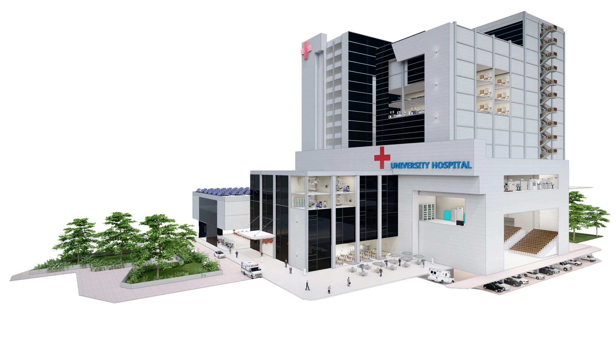 Krankenhaus universität rendering